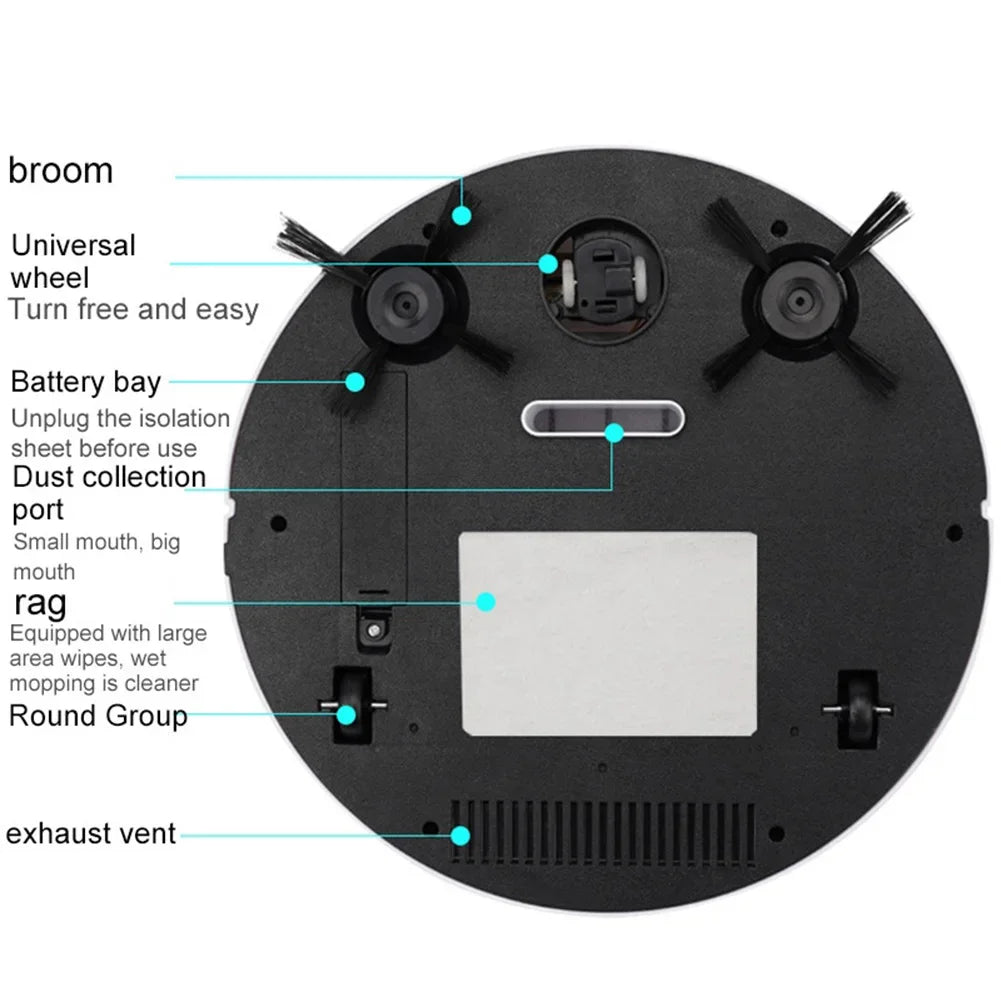 Robot Aspirador Inteligente 3 en 1